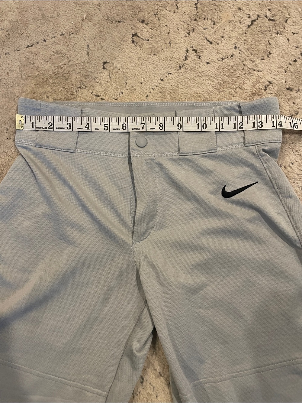 Nike Light Gray Baseball Pants with Black Swoosh - Picture 12 of 12